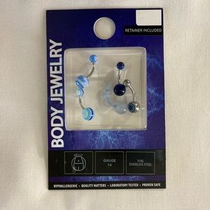 Body Jewelry, Gauge 14,Blue, NIP
